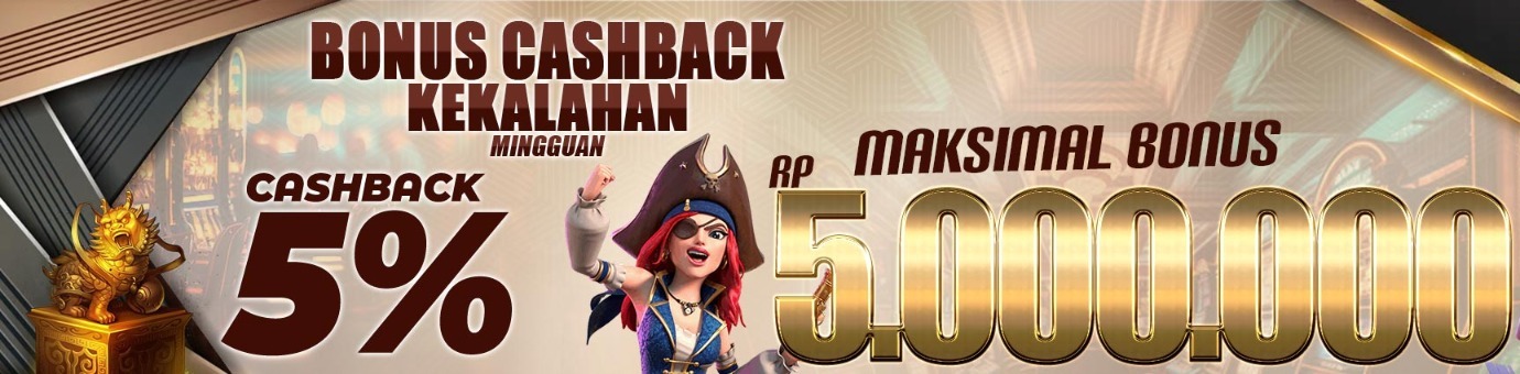 Bonus Cashback Kekalahan Mingguan 5%